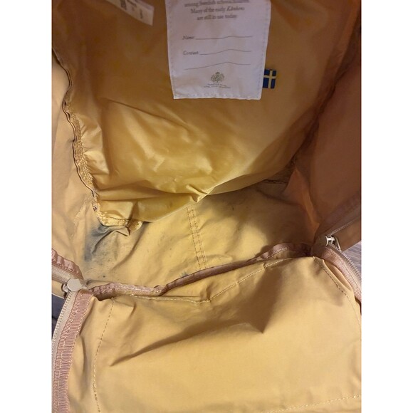 Fjallraven Kanken Classic Backpack 23510 Yellow Bag Unisex Logo Pockets - Picture 12 of 12